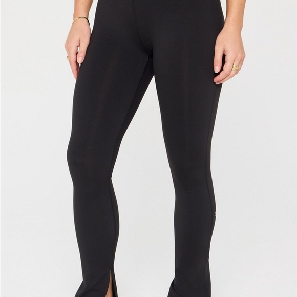 Fabletics Ponte Skinny Zip-Split Pants Black with Ankle Zipper Slits - Picture 1 of 15